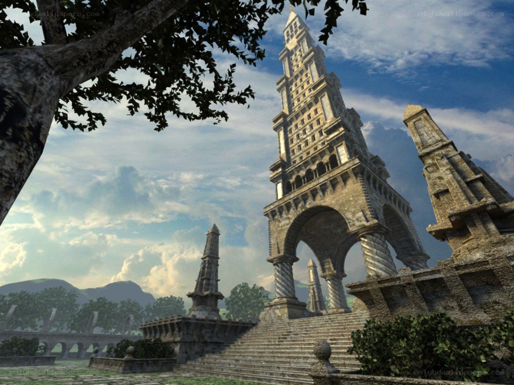 ancient stone tower complex