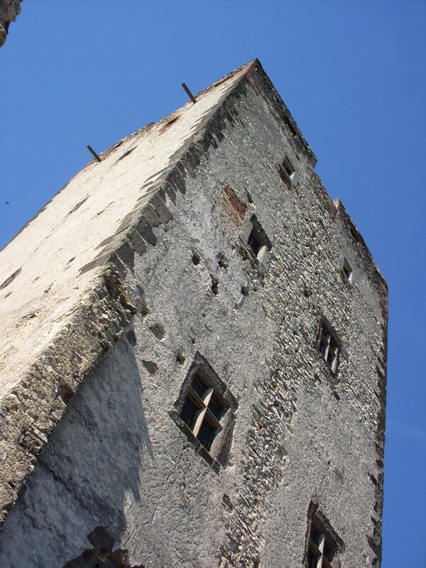Ancient Stone Tower — Gray, Dramatic, Afternoon, Photograph