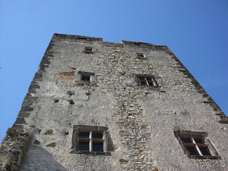 Ancient Stone Tower — Gray, Dramatic, Afternoon, Photograph, Windows