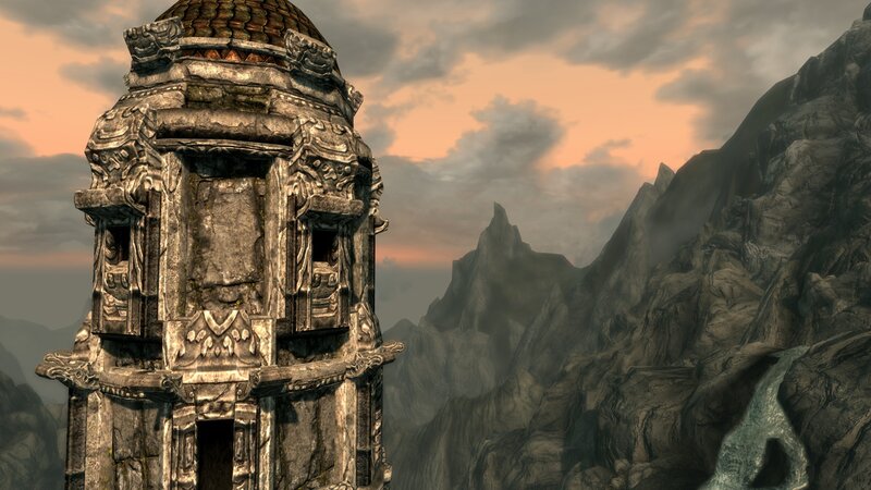 Ancient Stone Tower — Gray, Dramatic