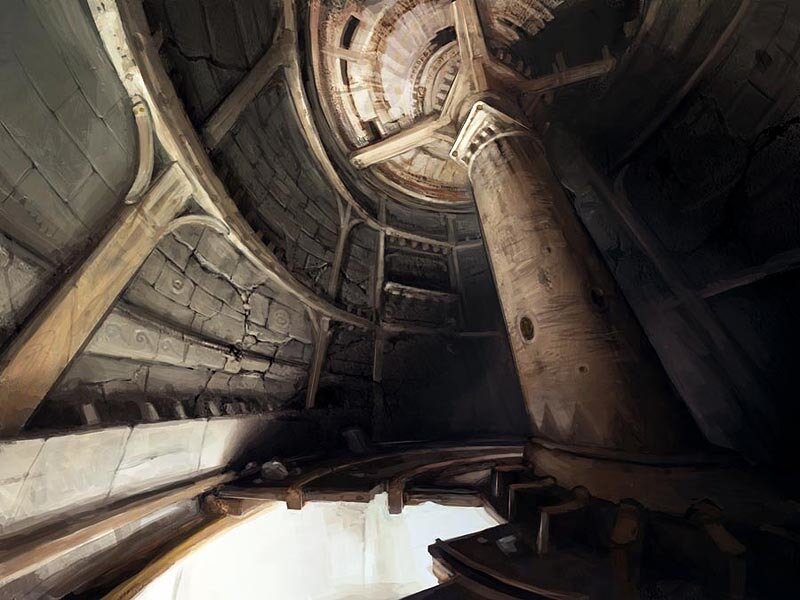 Ancient Stone Tower Interior