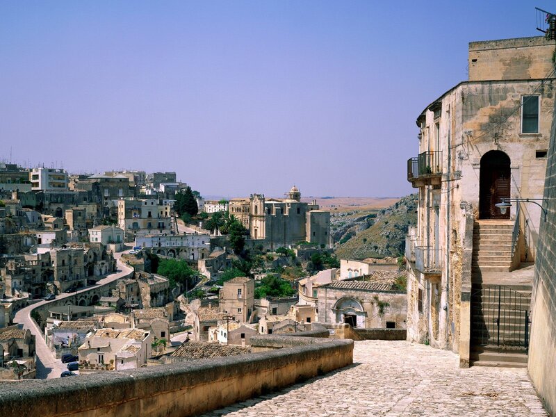 ancient stone town in southern italy