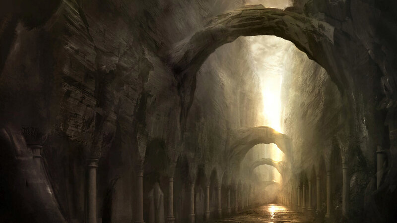 ancient stone tunnel