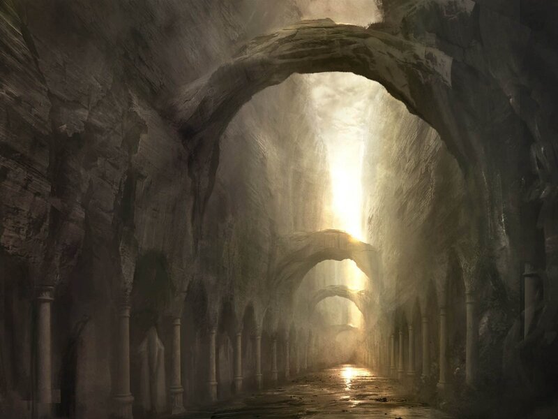 ancient stone tunnel