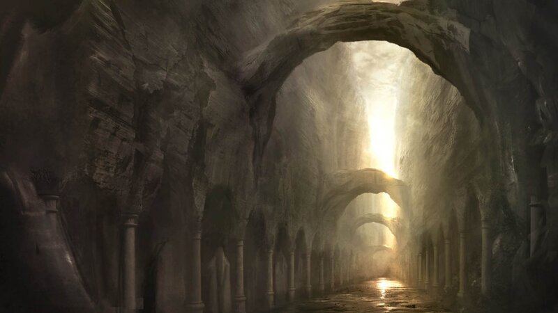 ancient stone tunnel
