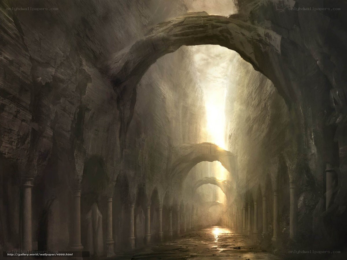 ancient stone tunnel
