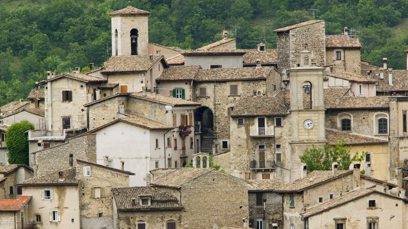 ancient stone village in italy