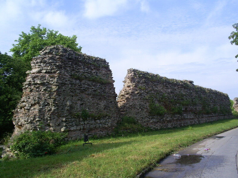 Ancient Stone Wall Ruins — Green