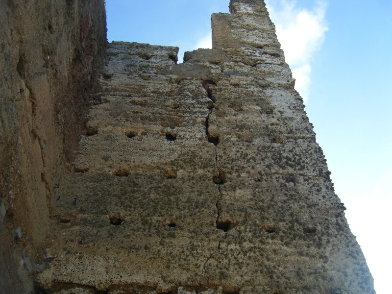 ancient stone wall ruins