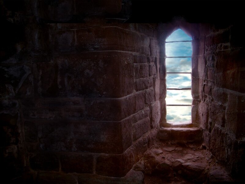 ancient stone window view