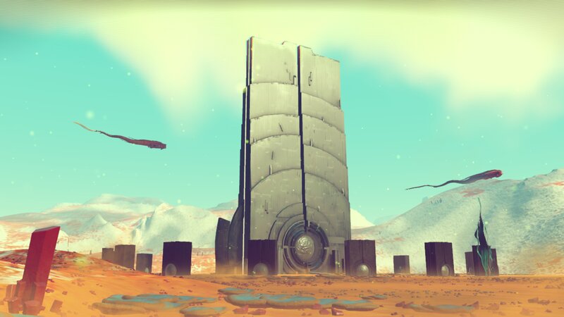 Ancient Structure in Desert — Orange