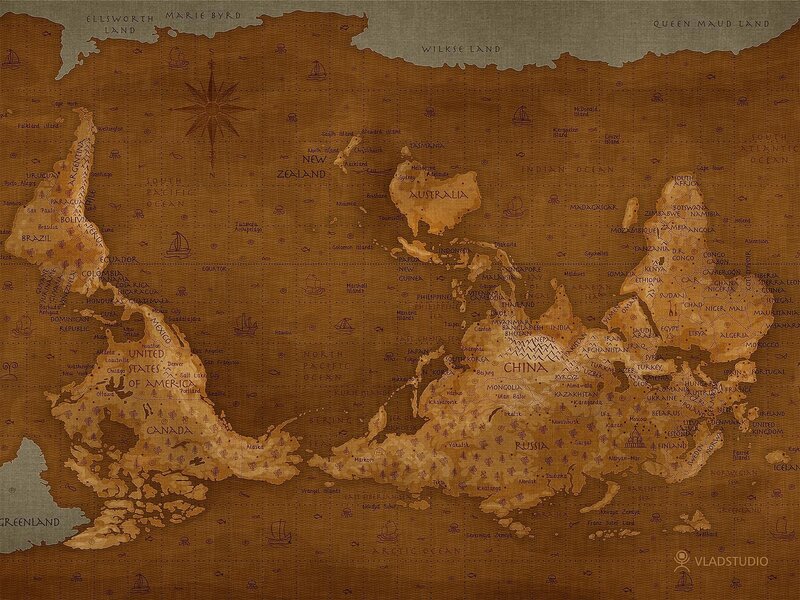 Ancient-style World Map