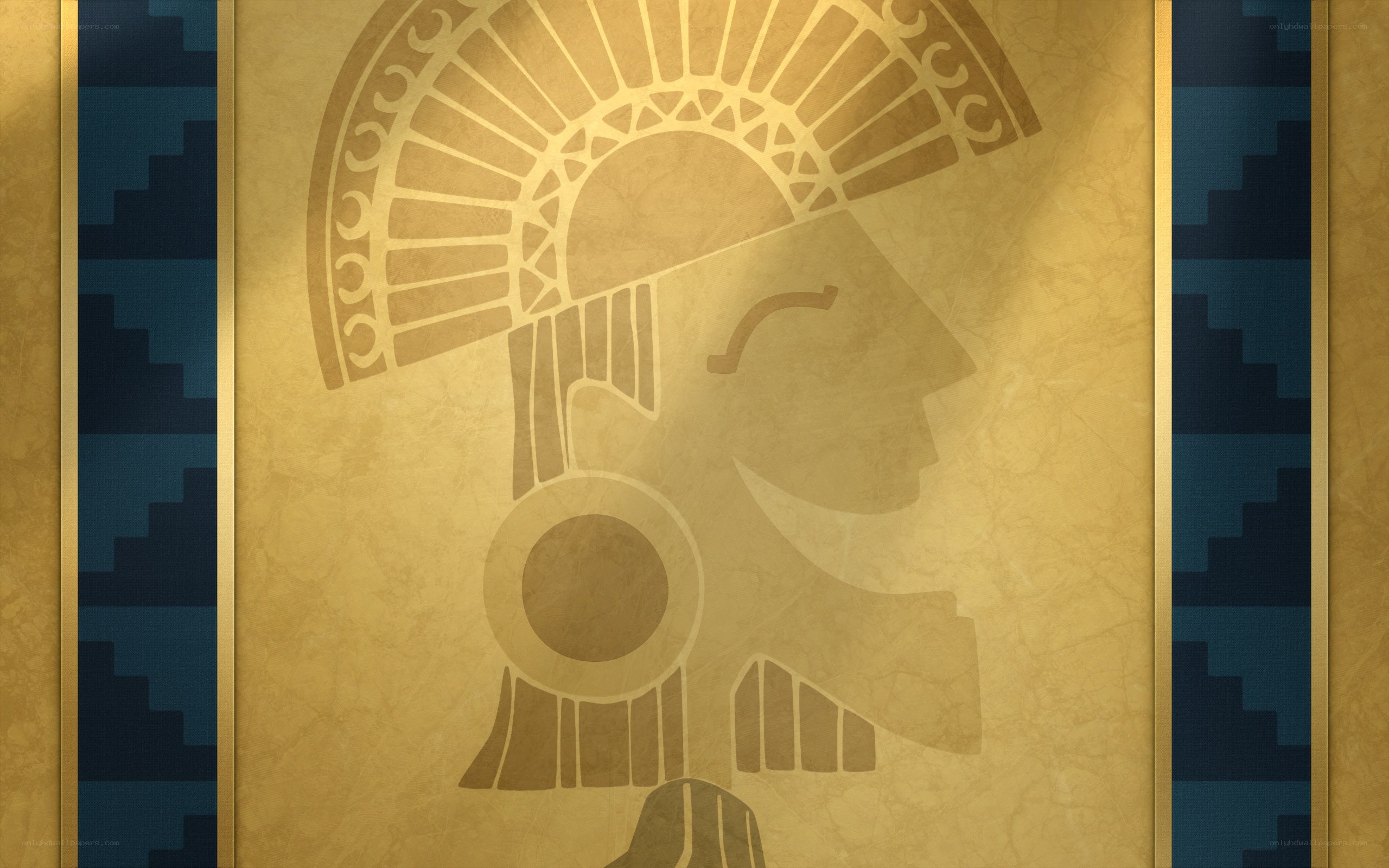 ancient stylized figure portrait