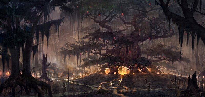 Ancient Swamp Tree — Brown