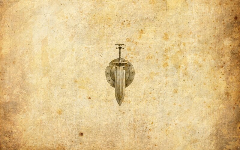 ancient sword on parchment