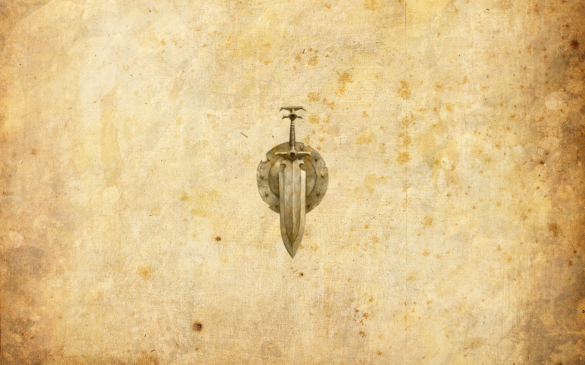 ancient sword on parchment