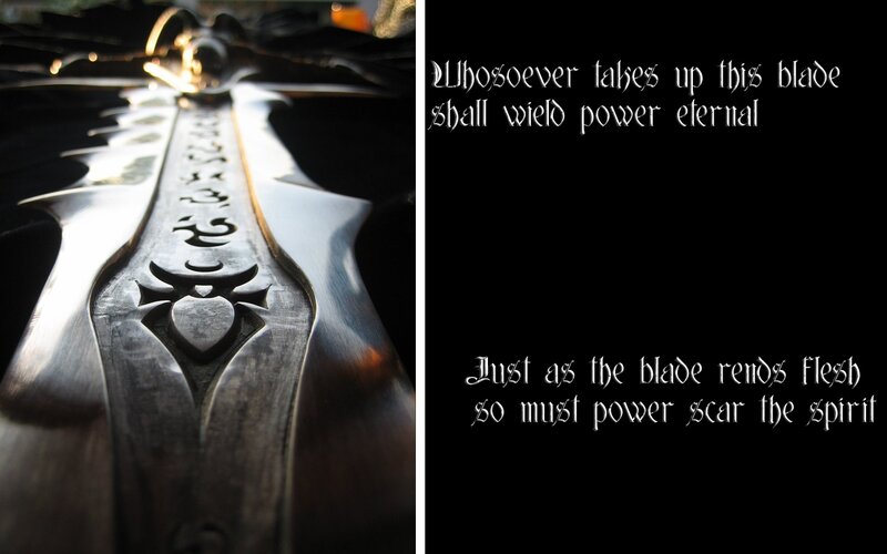 ancient sword with inscription