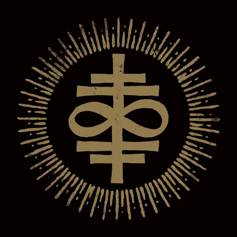 ancient symbol with sunburst
