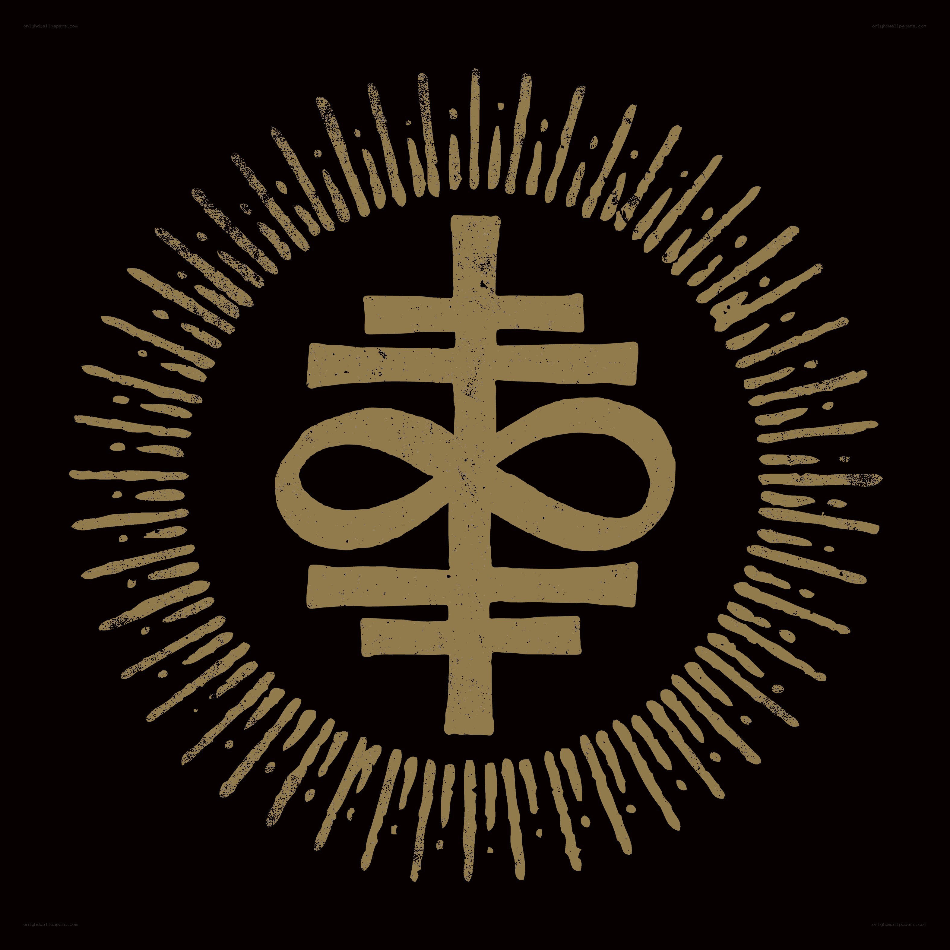 ancient symbol with sunburst