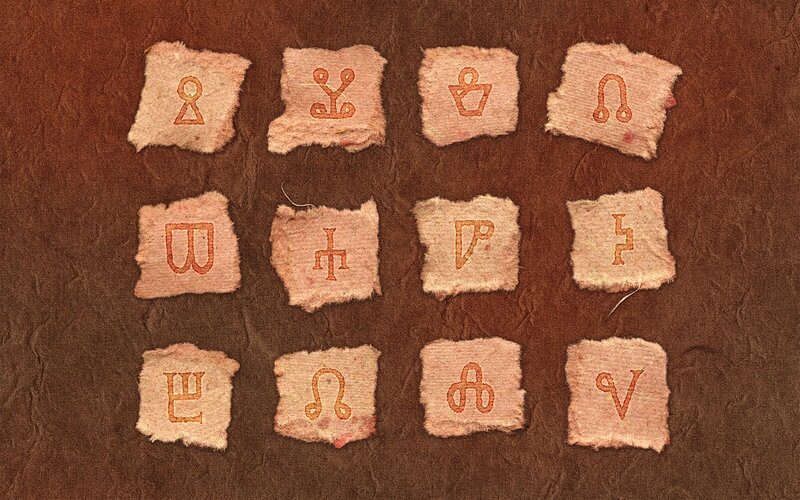 Ancient Symbols on Cloth