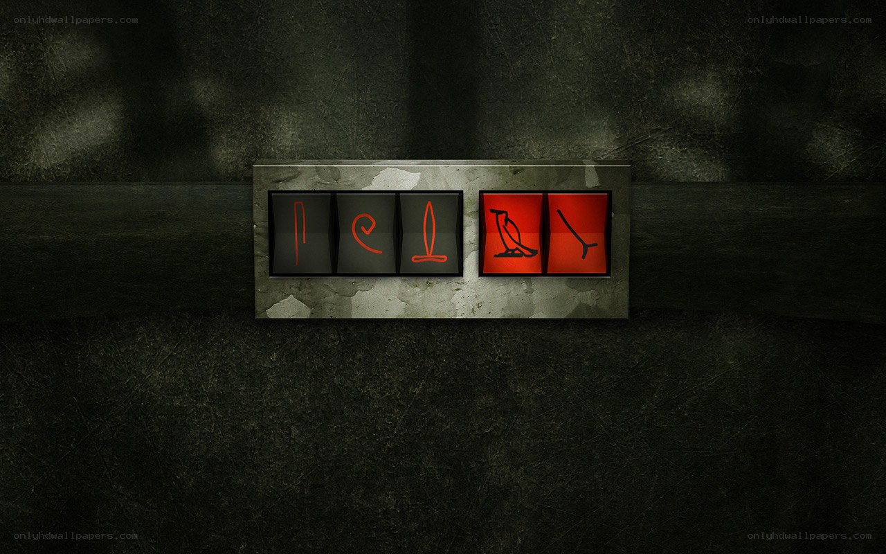 ancient symbols on digital display