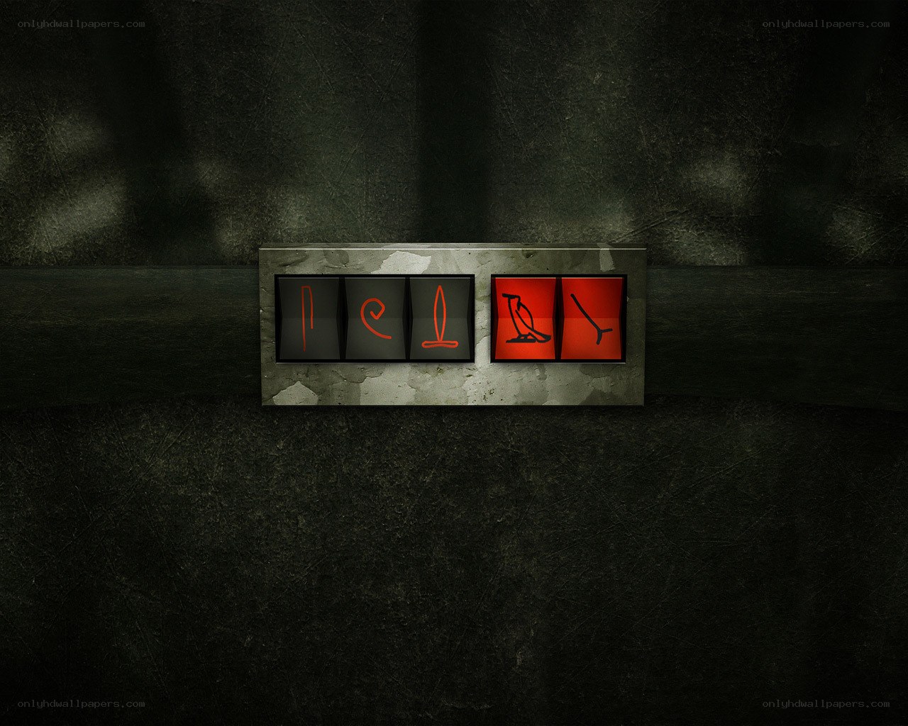 ancient symbols on digital display