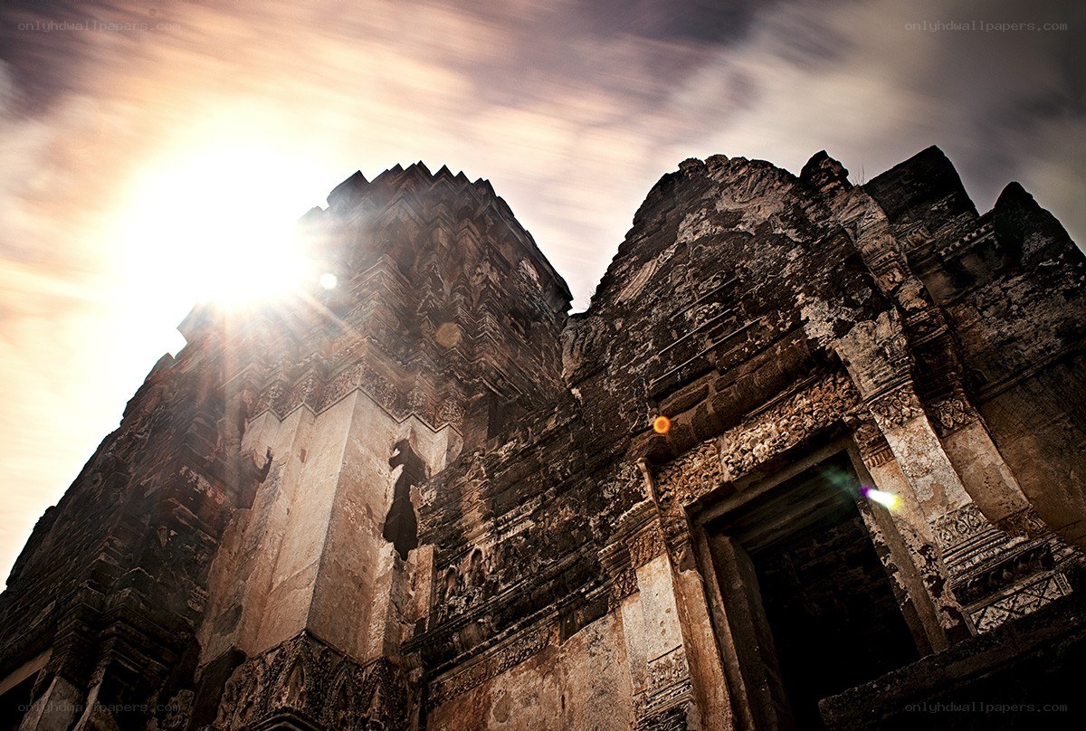 ancient temple at sunrise