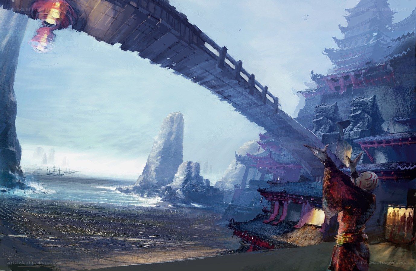 ancient temple by the sea