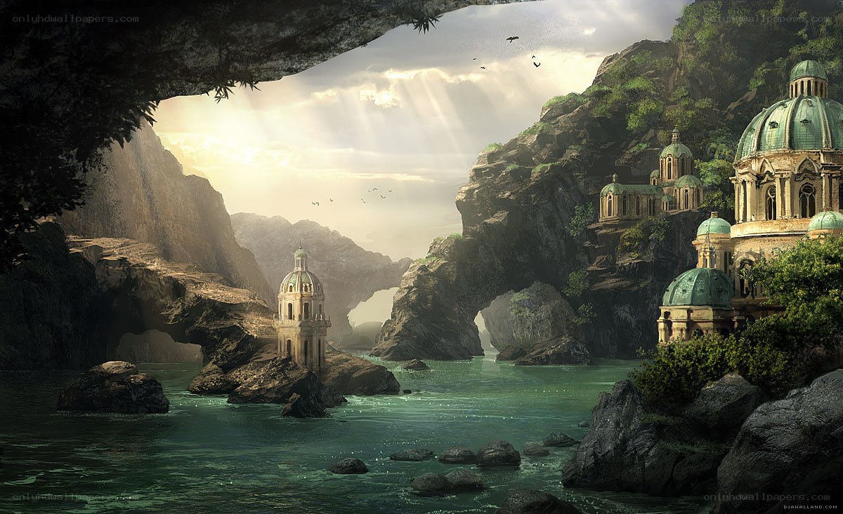 ancient temple by the sea