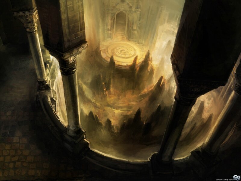 Ancient Temple Chamber — Brown, Dramatic