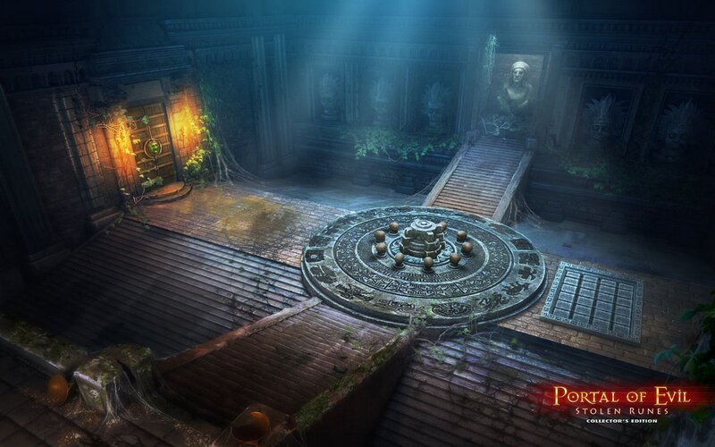 Ancient Temple Chamber — Dark Blue