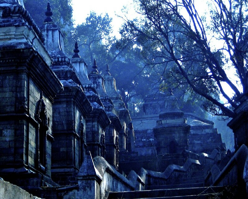 ancient temple complex at dawn
