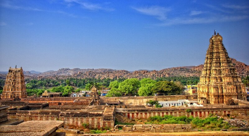 Ancient Temple Complex — Blue, Serene, Afternoon