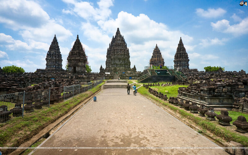 Ancient Temple Complex — Blue, Serene