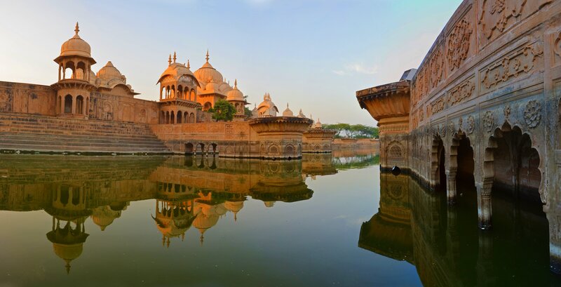 Ancient Temple Complex — Brown, Serene