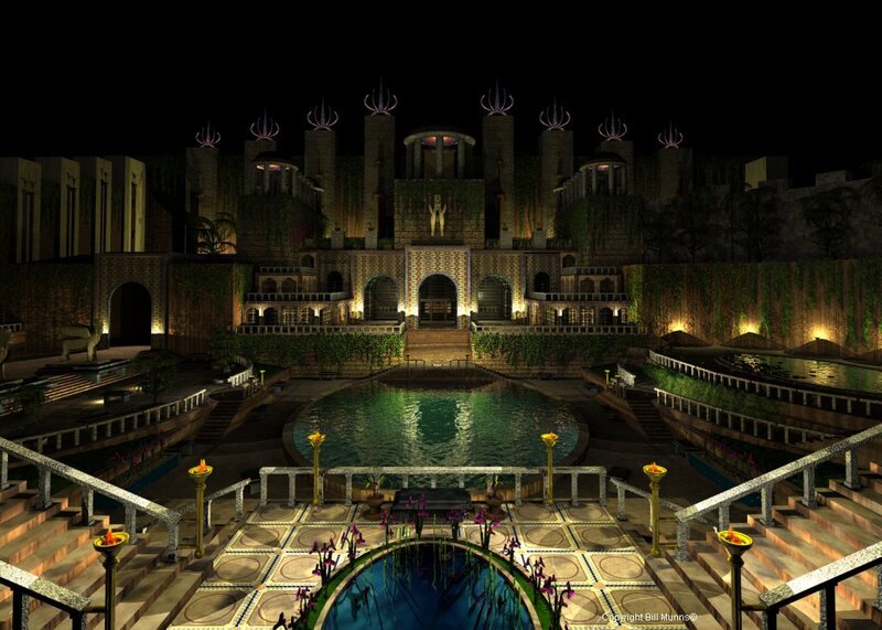 Ancient Temple Complex — Green, Serene