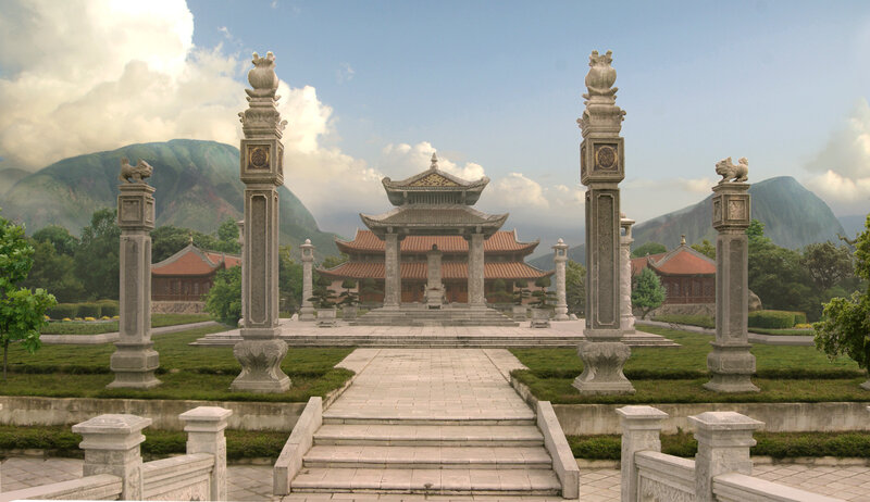 Ancient Temple Complex — Green