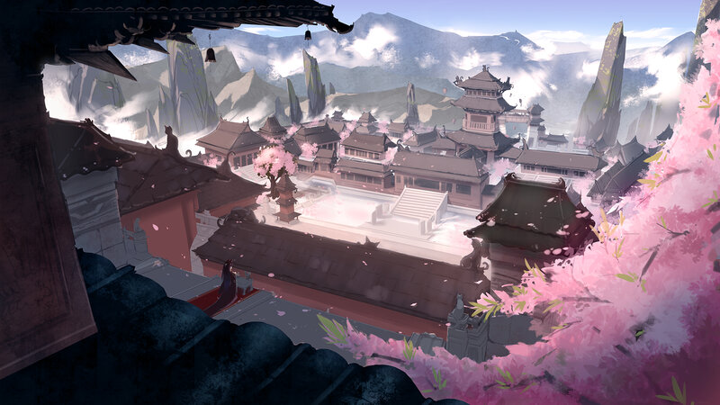 Ancient Temple Complex — Pink