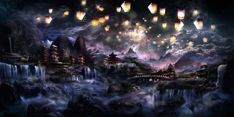 Ancient Temple Complex — Purple
