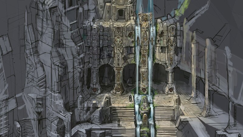 ancient temple concept art