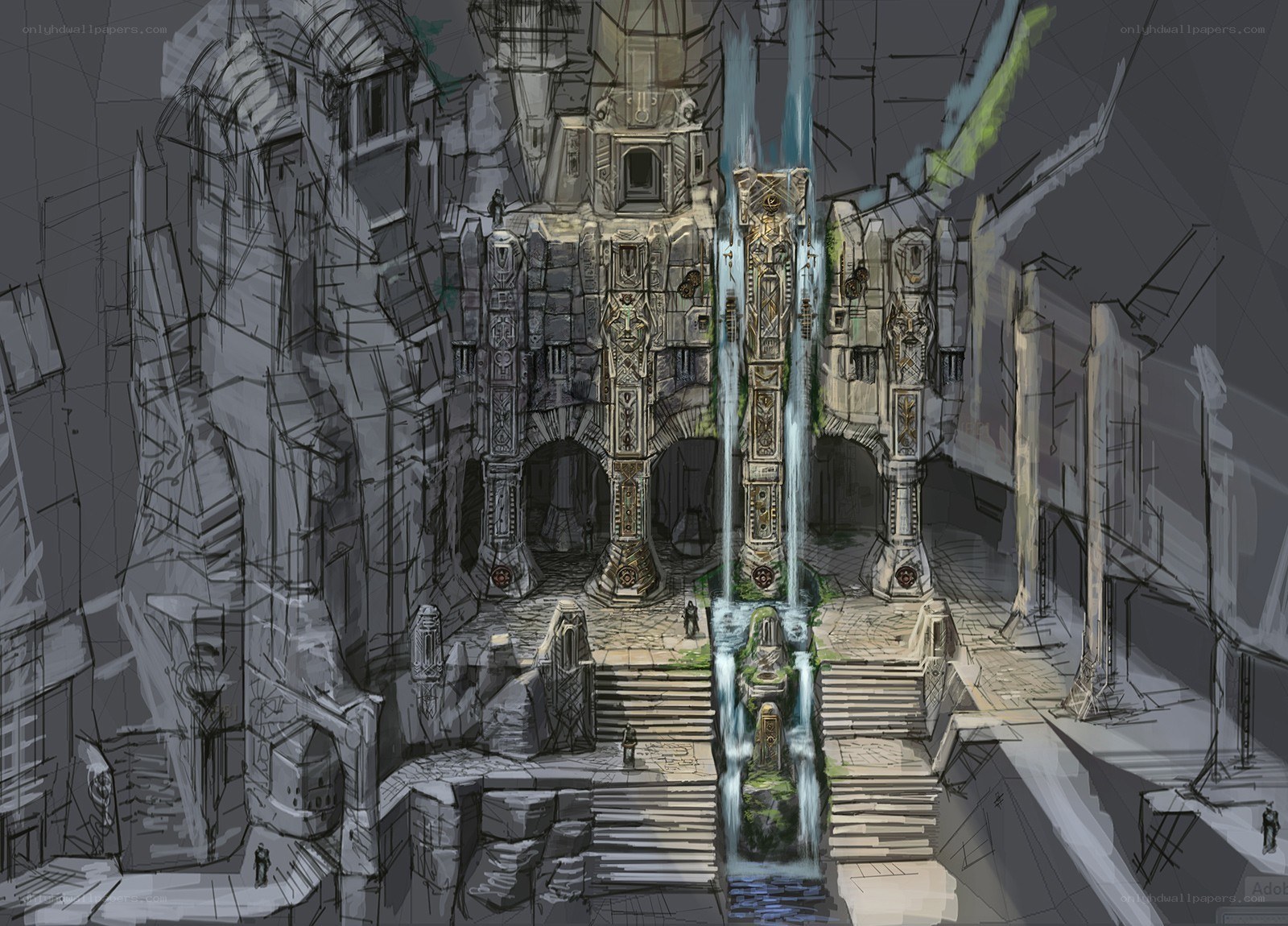ancient temple concept art