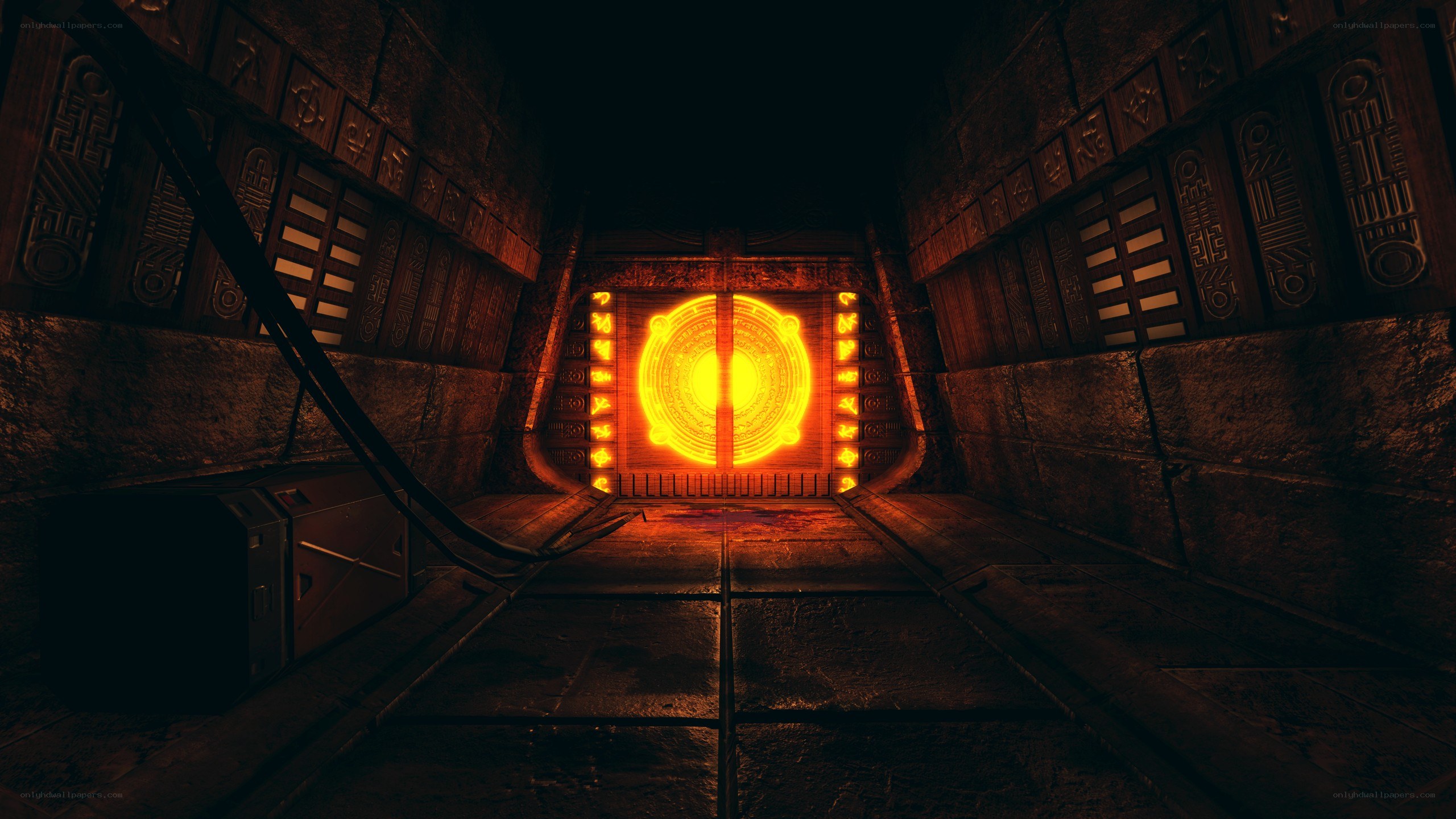 ancient temple corridor