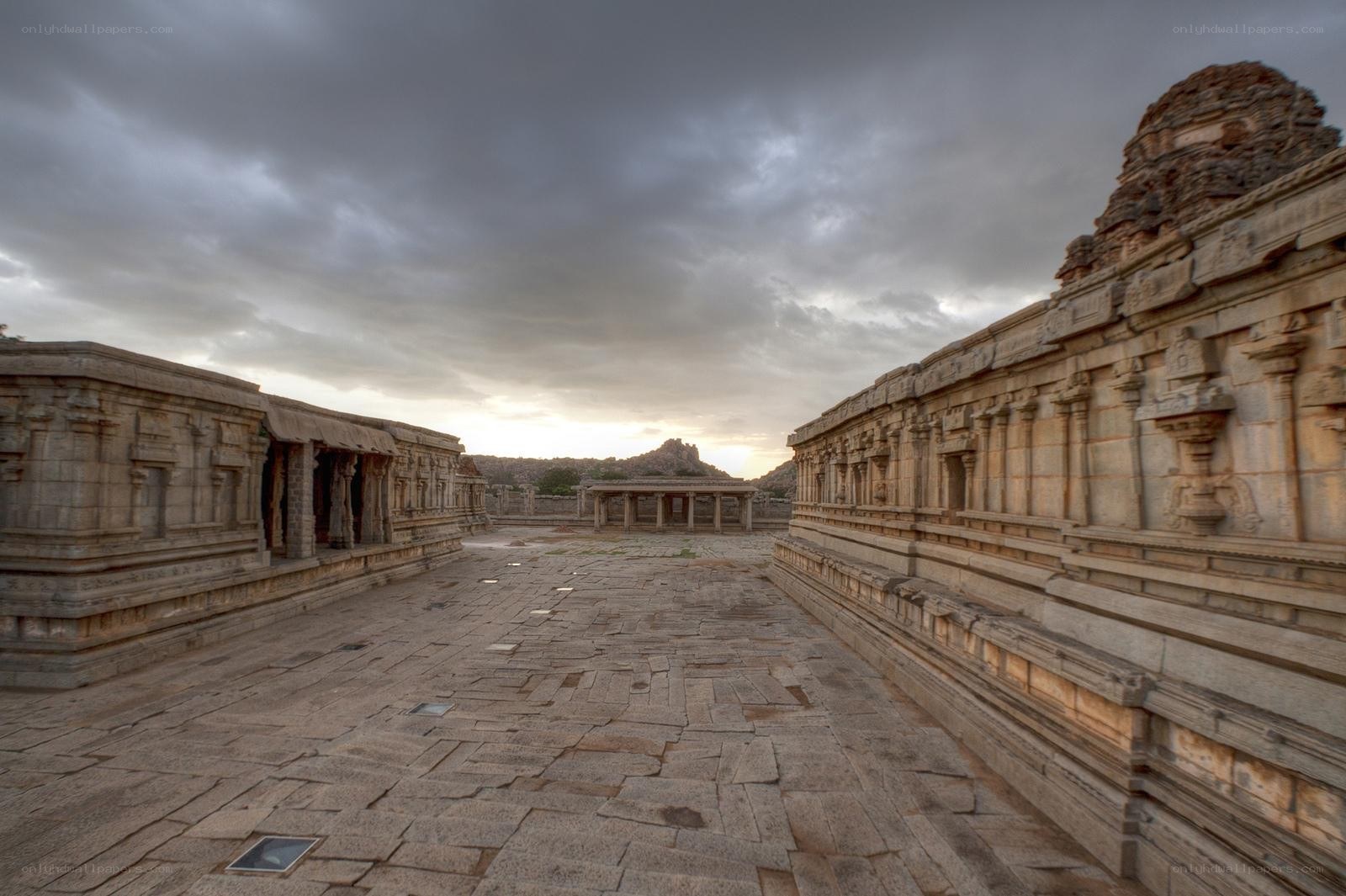 ancient temple courtyard