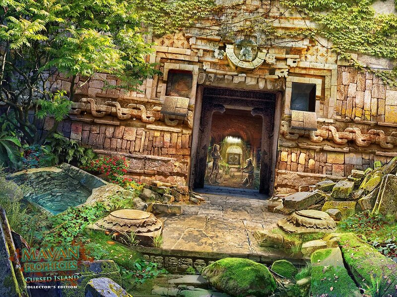 Ancient Temple Entrance — Green