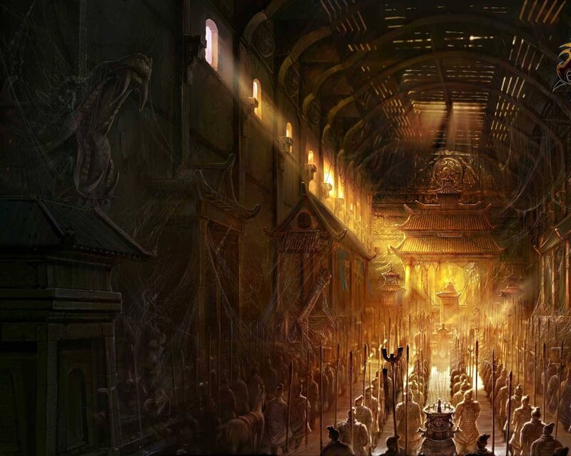 ancient temple hall