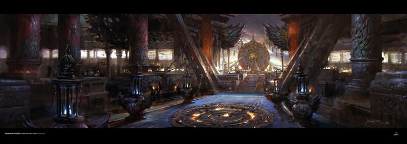 Ancient Temple Hall — Dark Brown