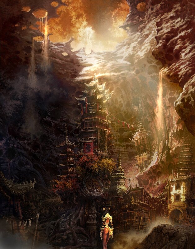 ancient temple in a canyon