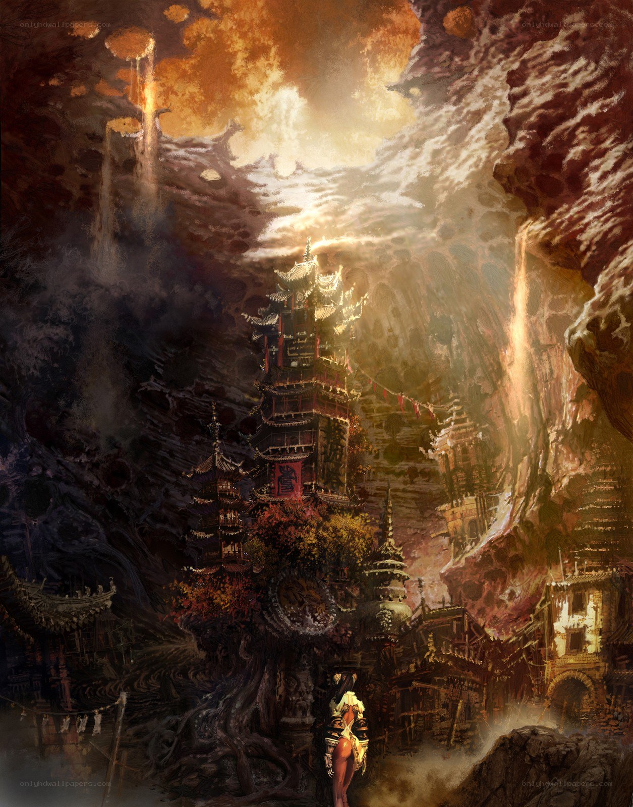 ancient temple in a canyon