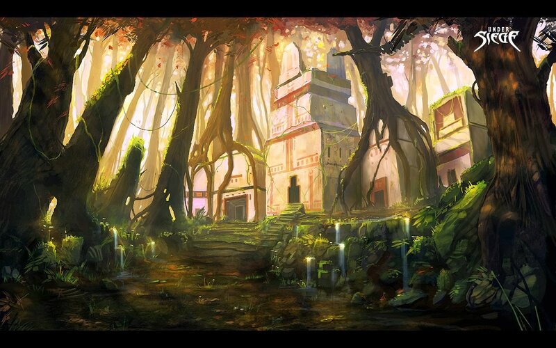 Ancient Temple in Forest — Green, Serene, Afternoon