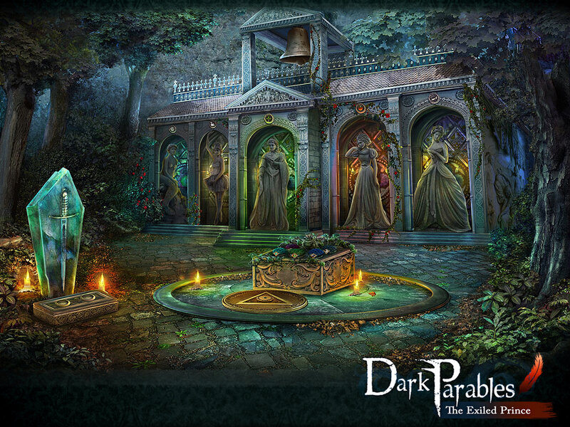 Ancient Temple in Forest — Green